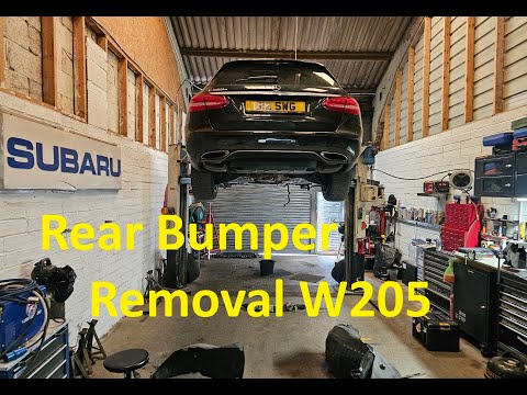 Mercedes W205 Estate Rear Bumper Removal And Charging Flap Repair