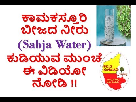 Health Benefits Side effects of Sabja Seeds Water in Kannada