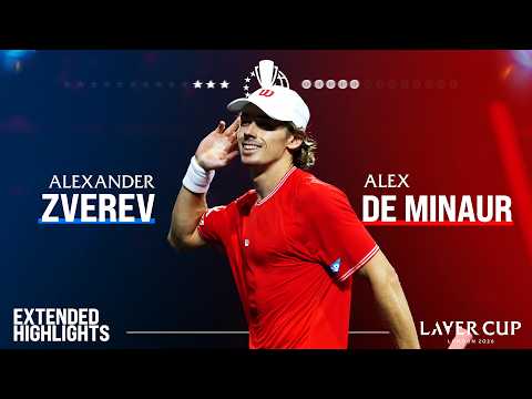 Alexander Zverev v Alex de Minaur Extended Highlights | Laver Cup 2026 Match 6