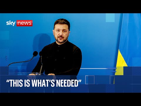 Volodymyr Zelenskyy speaks at Ukraine reconstruction conference