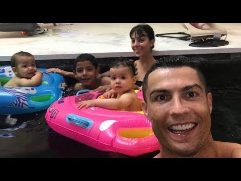 Cristiano Ronaldo celebrate first birthday twins Mateo and Eva