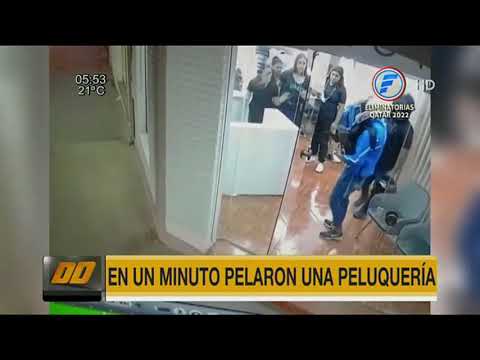 Sigue ola delictiva: En un minuto pelaron peluquería en Asunción