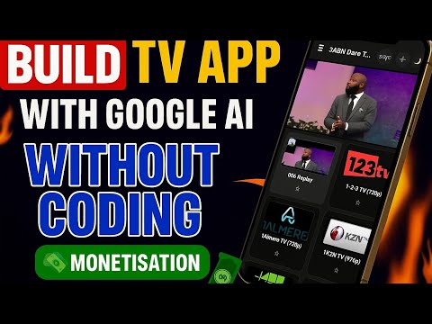 Build TV Streaming App and Website using AI// Make money with AI
