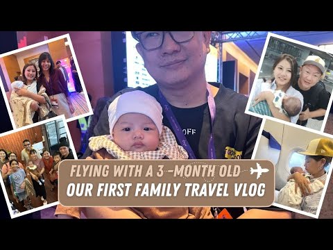 Flying with a 3-Month-Old | Our First Family Travel Vlog ✈️👶