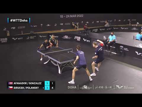 Table Tennis 🥍 Brian Afanador/Daniel Gonzalez vs Tomas Polansky/Pavel Sirucek | MD | WTT Contender Doha 2022 (R16)