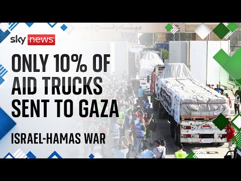 Israel-Hamas war: Only 10% of Red Crescent aid trucks available getting into Gaza