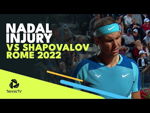 Rafa Nadal Injury Struggles vs Denis Shapovalov in Rome 😔