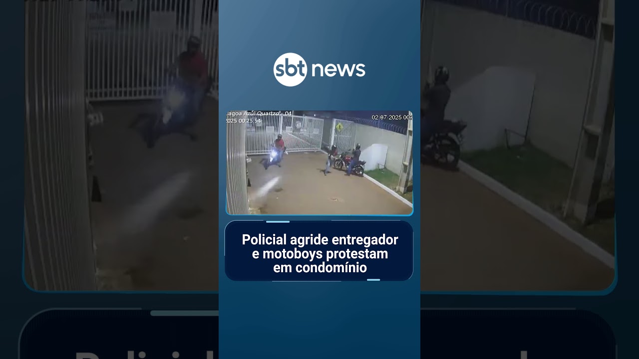 Policial agride entregador e motoboys protestam em condomínio | PrimeiroImpacto