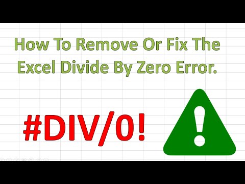 Fix The #DIV/0! Divide By Zero Error In Excel