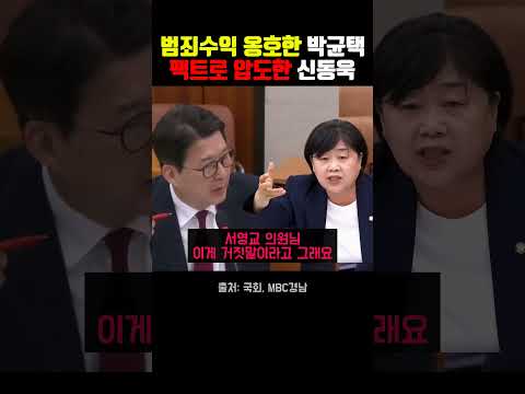 범죄수익 옹호한 박균택을 팩트로 압도한 <strong>신동욱</strong>