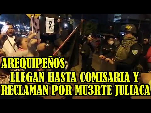 MANIFESTANTES DE AREQUIPA SE MOVILIZARON CANTANDO PIDEN JUSTICIA POR MAS4CRES DE JULIACA..