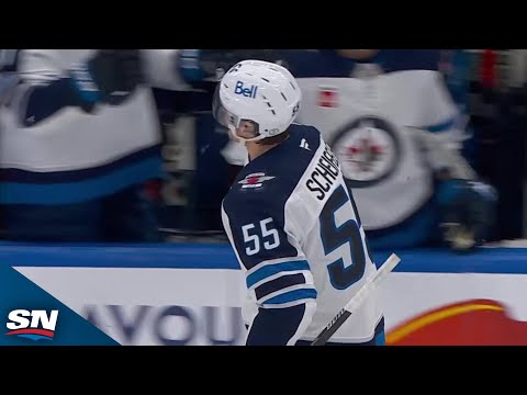 Jets Mark Scheifele Buries Loose Puck For Second Goal Of The Game