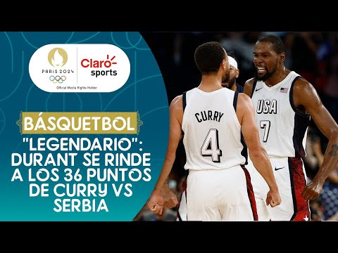 Básquetbol #Paris2024 | Legendario: Kevin Durant se rinde a los 36 puntos de Steph Curry vs Serbia