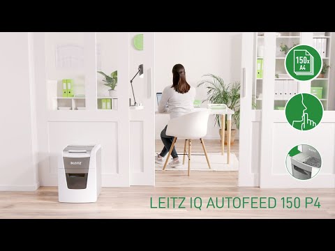 Destructeur de documents automatique et manuel (2-en-1) Leitz IQ AutoFeed Office 150 - coupe croisée