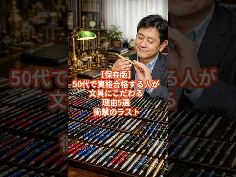 【保存版】50代で資格合格する人が文具にこだわる理由5選 衝撃のラスト #資格 #50代 #文具 #手帳
