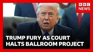 Thumbnail for the video "Trump fury as US court halts his $400m dollar ballroom project | BBC News" from BBC News