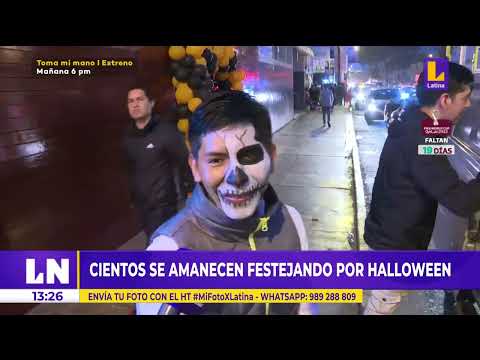 Cientos de jóvenes en Lima se amanecen por fiestas Halloween