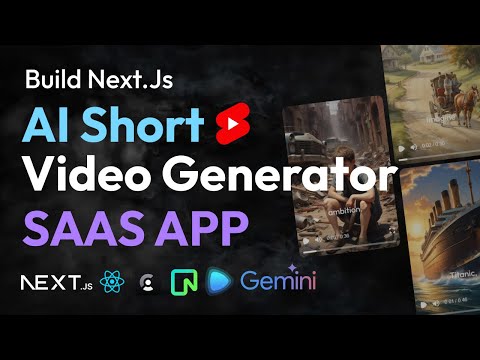 🤖 Build NextJs AI Sort Video Generator Using React.Js, Tailwind, AI, Clerk, Neon | 🎥 Full Stack App