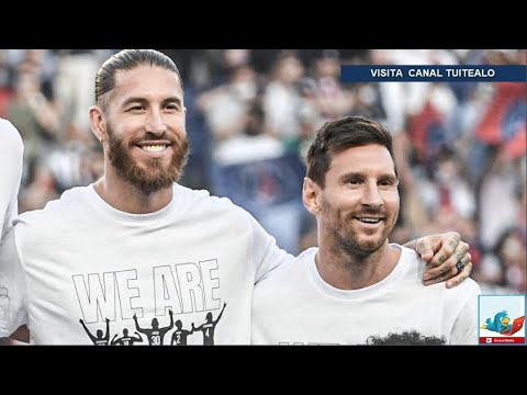 El Parque de los Príncipes enloquece en la presentación de Messi y Ramos como jugadores del PSG