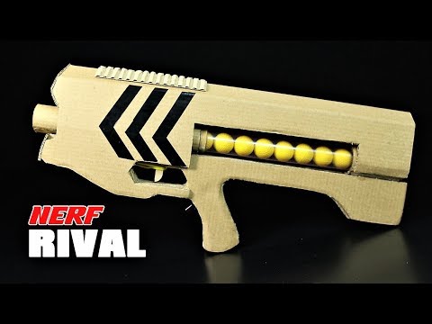 How To Make Nerf Rival Zeus Gun That SH00TS From Cardboard