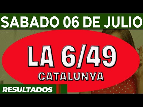 Resultado del sorteo 6-49 del Sábado 6 de Julio del 2024.