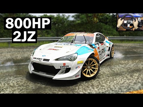 800HP Toyota GT86 With 2JZ Drifts - Assetto Corsa (Steering Wheel Gameplay)