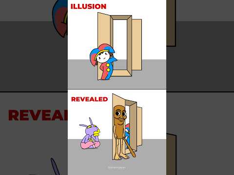 WOW ! POMNI'S MAGIC ILLUSION TRICK REVEALED🤩#magic #tricks #viral #trending #shorts #illusion