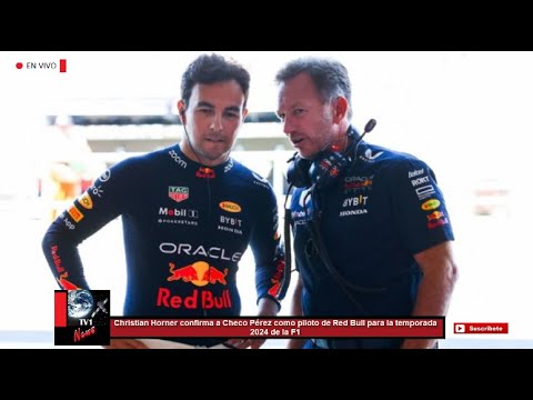 Christian Horner confirma a Checo Pérez como piloto de Red Bull para la temporada 2024 de la F1