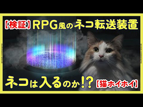 【検証】RPGゲームに出てくるみたいな光輝くネコ転送装置を作ったら猫は中に入るの!?【猫ホイホイ】＃クロネコみっけ #クロネコヤマト #宅急便タイムサービス #ヤマト運輸