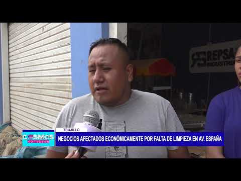 Trujillo: Negocios afectados económicamente por falta de limpieza en Av. España