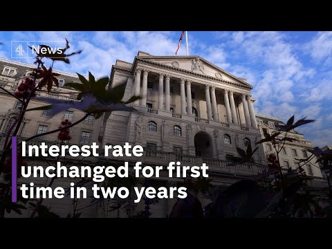 Why has the Bank of England frozen interest rates?