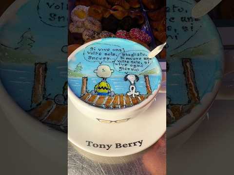 Realizzo una vignetta sul mio cappuccino TonyBerry IlBaristaDiTikTok