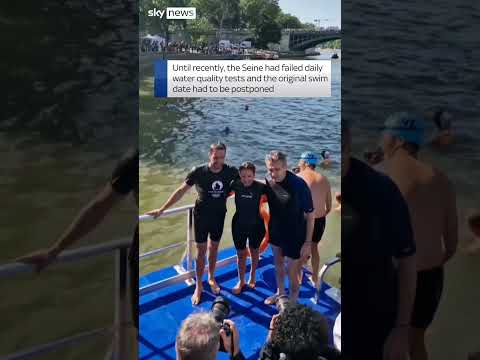 Pairs mayor swims in Seine