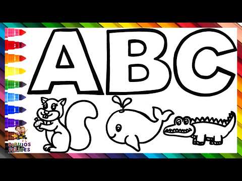 Dibuja Y Colorea El Abecedario De Los Animales 🔠🐿️🐋🐊🐘🦩🐱🦒🐨 🦁🐵🌈 Aprende Letras y Animales Español 🇦-🇿