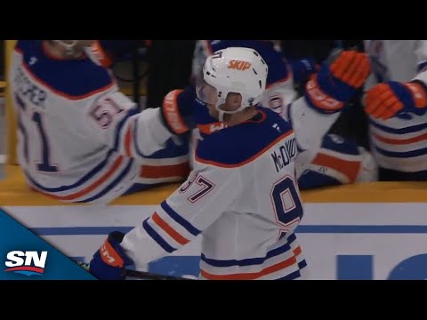 Oilers Connor McDavid Roofs Loose Puck For First Goal Of The Season