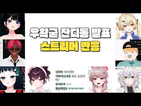 <strong>우왁굳</strong> 잔디동 발표 스트리머 반응 #<strong>우왁굳</strong> #주르르 #천양 #마이곰이 #빙밍 #단츄 #한결 #강만식 #잔디동
