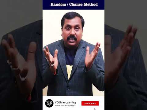 Random / Chance Method ?. – #Shortsvideo- #businessstatistics  –  #gk #BishalSingh