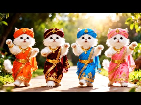 "Cuteness Kingdom – Dance of the Four Kittens" 👑 #catstory #animation #aicatstory #aicat #cat 