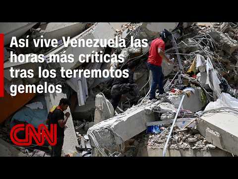 Venezuela tras terremotos: familias protegen pertenencias en la calle por temor a nuevos derrumbes