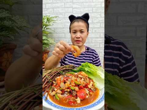 ตำไหลบัวกุ้งสดthaifood