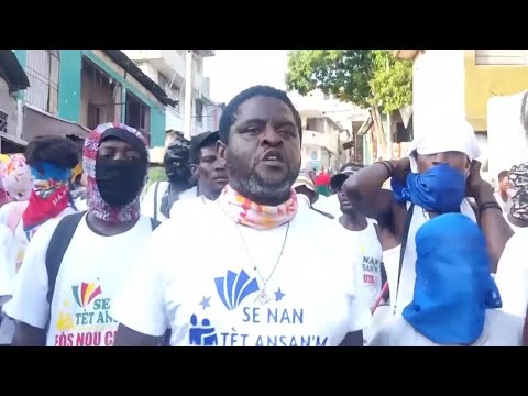 Haitian gang leader calls for a march to national palace in defiance of state of emergency