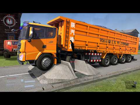 Truck Mods Vs Extreme Speed Bumps Challenge! Driver Skills Gameplay #163 #mudrunner #snowruner