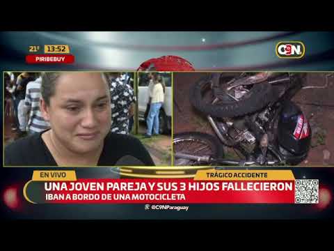 Tragedia en Piribebuy: Toda una familia murió atropellada