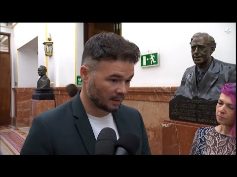 Rufián se muestra a favor de reprobar a la ministra Raquel Sánchez