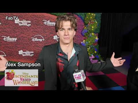 Alex Sampson at the Descendants: Wicked Wonderland red carpet