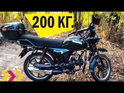 Musstang Dingo 125 і 200 кг на ньому.