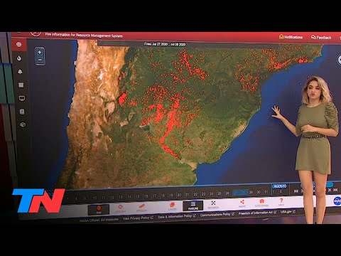 Un satélite captó los incendios forestales en las islas del Delta del Paraná: así se ven los focos