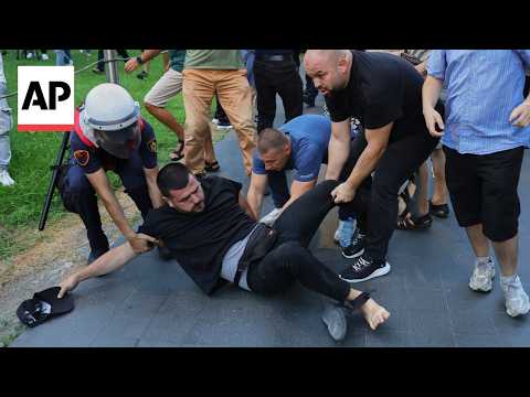 Albanian police clash with protesters over Trump-linked luxury development on 100th day