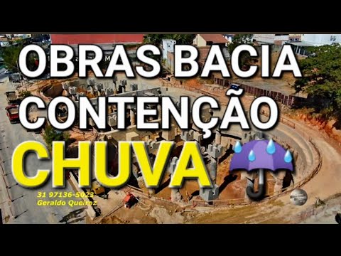 OBRAS BACIA CONTENÇÃO DE CHUVA CORREGO VILARINHO VENDA NOVA EM BELO HORIZONTE MINAS GERAIS BRASIL.