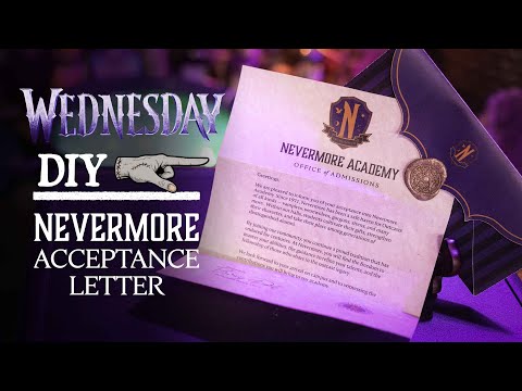 Nevermore Acceptance Letter 📧 Wednesday DIY